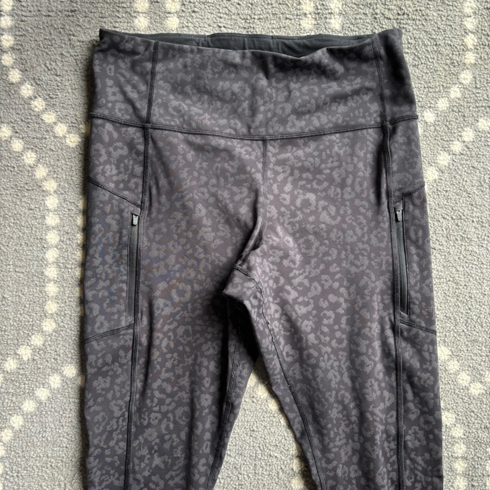 Athleta - Rainer Reflective Tight Leopard Print - SIZE 1X
